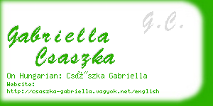 gabriella csaszka business card